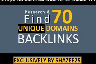 provide 70 pr2 plus actual page high quality blog commenting with unique domain