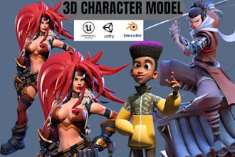 stylized 3d character model cartoon character design 3d game character animation