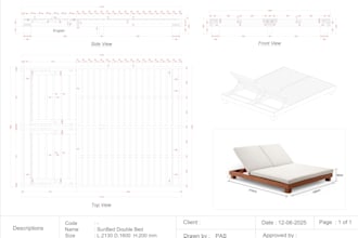 make your furniture using technical drawings with autocad