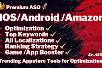 do aso for your game, rank your apple game IOS or android with amazon aso