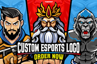 design a mascot logo for gaming and esports