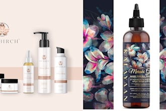 do professional feminine skincare cosmetic logo and product design 24 hours