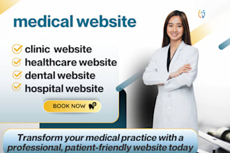 build professional medical websites, healthcare website, dentist website