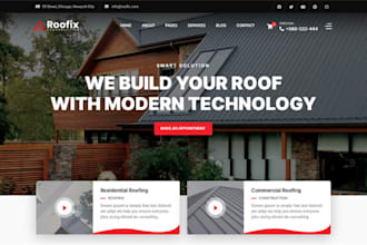 do website development for roofing website roofing landing page