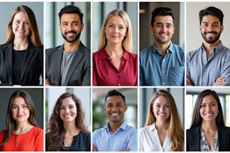 create professional business ai headshot for team, CV, profile picture, linkedin