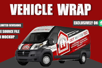 design  van, car, bus, truck vehicle wrap design