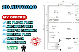 be your architect to draw house plan floor layout, architectural 2d layout plan