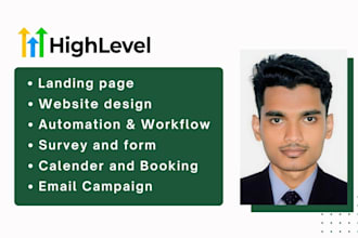 build gohighlevel sales funnel and landing page with automation