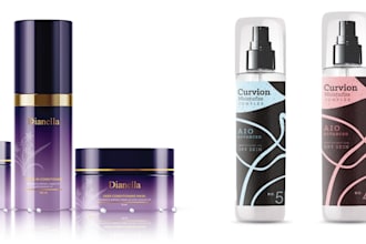 do onique skincare feminine cosmetic logo and porduct design 24 hours