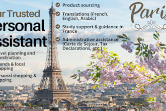 be your paris task handler, errand and personal assistant