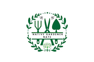 make beautiful top notch native gardener logo