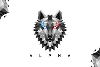 design custom polygonal or geometric modern business logo design