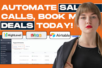 setup zoho CRM, gohighlevel, sales call workflow, calendar sync ghl appointments