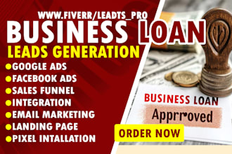 generate business loan leads mca leads credit builder loan business loan website
