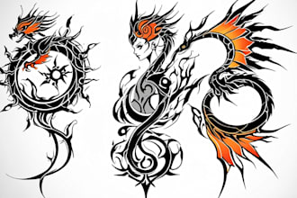 custom drawing your traditional or old school tattoo design
