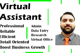 be your virtual assistant for social media, amazon, shopify, data entry typing