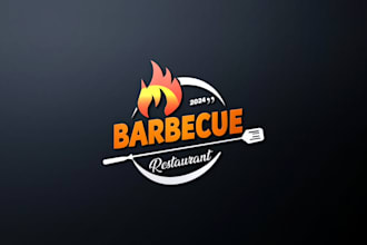 do uncommon and luxury bbq, restaurant, food, grill, vegan logo design