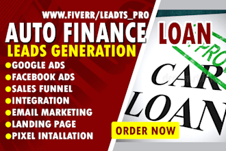 generate auto finance loan leads vehicle loan leads automotive loan auto website