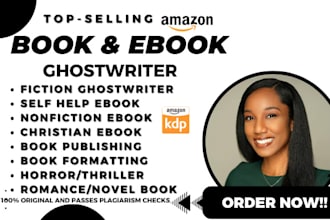 be self help ebook writer ghost book writer KDP ebook ghostwriter fiction writer