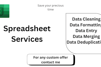 clean, format, merge, split excel data and office work