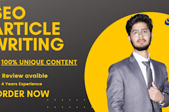do seo article writing, blog post writing, and content write