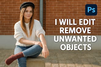 edit add or remove unwanted objects or persons from photos or product picture