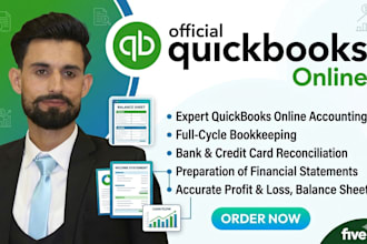 do quickbooks online bookkeeping, cleanup, brs and reports