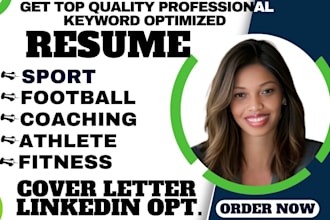 craft an ats friendly sport, athlete, football, coaching, and fitness resume