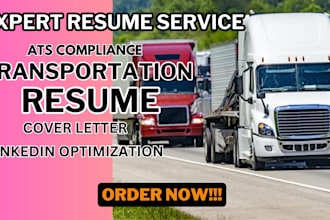 write transportation resume, cover letter, linkedin optimization
