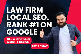 do monthly local SEO for your law firm with free wordpress website design