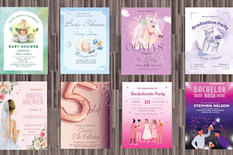 create custom invitation card, birthday card, wedding card and greeting cards