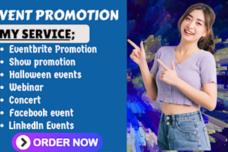 promote your event, concert, webinar, linkedin event, facebook event, eventbrite