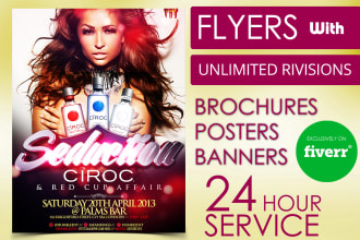 design flayers, banners, posters and social media kits