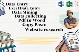 do rapid data entry, copy paste, typing, resource making