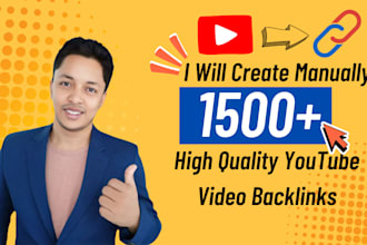 create 1500 youtube video backlinks for organic views