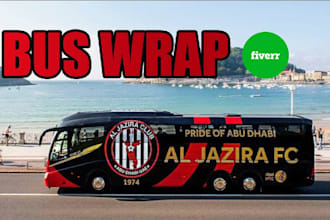 design professional graphic wraps for bus,racing car,van,truck,boat,trailer,bike