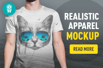 design professional t shirt mockup with your logo or picture