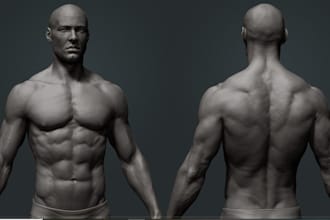 shape out 3d model from zbrush for printing,stl file,action realistic figurine