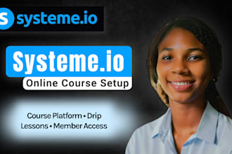 create online course website, landing page automation video community udemy site