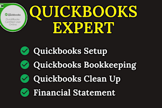do setup, clean up, reconciliation and bookkeeping in quickbooks