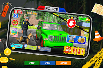 do 2d game ui design for you