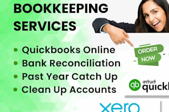 provide professional bookkeeping service qbo and xero