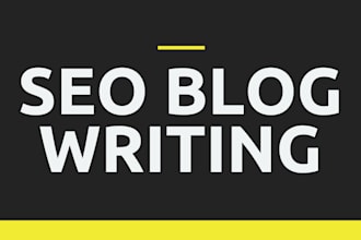 write SEO optimized blog posts and articles