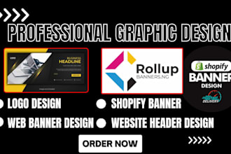 design youtube banner, facebook banner, linkedin banner, instagram banner, logo