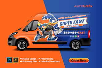 do modern car, van wrap design, truck and trailer wrap design
