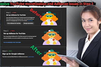 fix youtube 2nd step issue of monetization, adsens issue