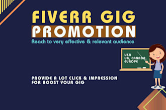 promote and market your gig and reach to more right audience and target people