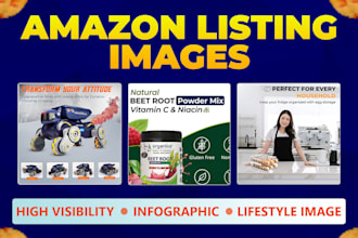 design amazon listing images, amazon product pictures and infographics