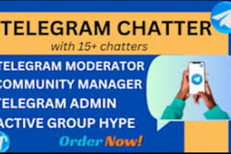 do telegram  chatter, hyper, moderator, admin ,promotion, or crypto telegram