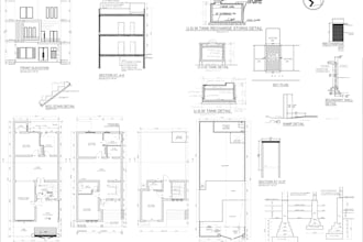 draft autocad 2d architectural floor plan drawings